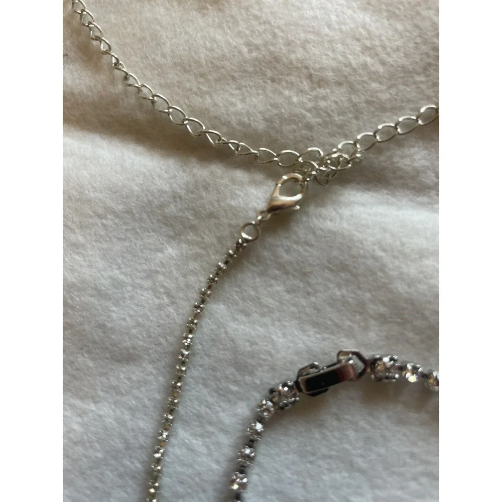 Rhinestone Set‎ Necklace And Bracelet